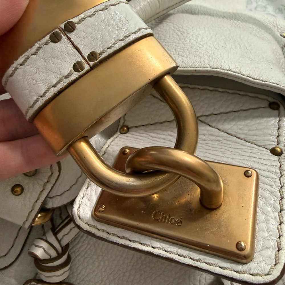 White Chloe Paddington Bag - Picture 3 of 12